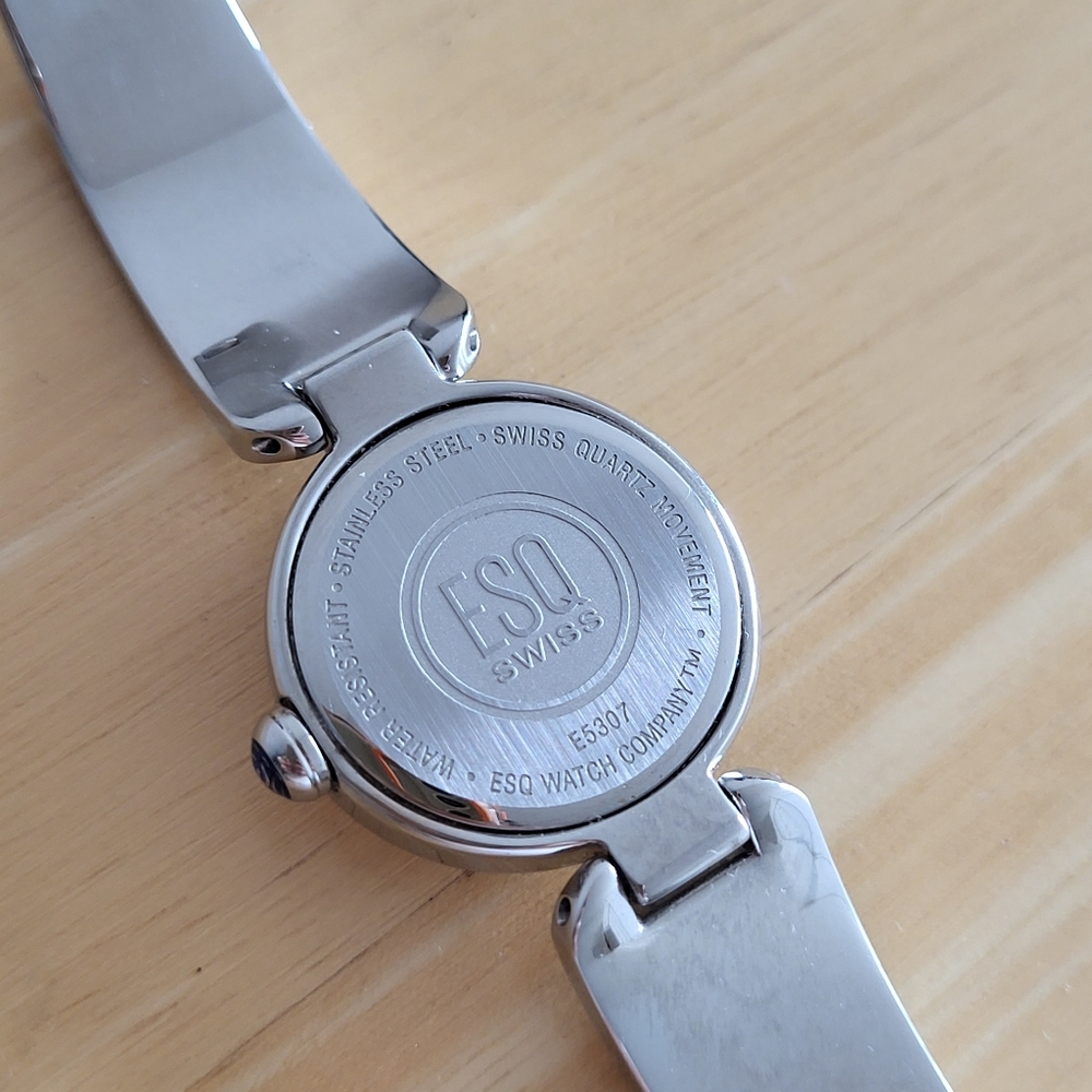 Vintage ESQ Diamond Chip Stainless Steel Watch - Picture 8 of 10